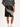 PATCHWORK SHORTS BLACK GRAY LOOSE FIT COTTON