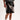 PATCHWORK SHORTS BLACK GRAY LOOSE FIT COTTON