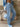 PATTERNED BLUE JEANS HIGH RISE BOYFRIEND CHIC FRINGE DESIGN