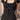 PEASANT TOP WITH BLACK TIE-FRONT AND LACE TRIM DETAIL