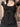 PEASANT TOP WITH BLACK TIE-FRONT AND LACE TRIM DETAIL