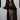 PEPLUM TOP BLACK DUSTER RUFFLE TRIM OPEN SPRING SUMMER