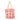 PINK AND CREAM POM POM TOTE BAG FOR CASUAL DAY