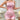 PINK BOW ROMPER STYLISH PINK RANDOM PRINTING