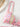 PINK FLORAL BIKINI SIDE LACED BOTTOM PLANT PATTERN