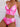 PINK FLORAL TWO-PIECE SWIMSUIT WITH HIGH-QUALITY MATERIALS