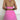 PINK HALTER NECK BIKINI SET WITH SKIRT SOLID COLOR