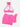 PINK HALTER NECK BIKINI SET WITH SKIRT SOLID COLOR