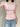 PINK HEART LACE TRIM SQUARE NECK COLOR BLOCK TOP