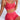 PINK HEART LINGERIE SET DROP WAIST MEDIUM SUPPORT