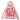 PINK HOODIE WITH CARTOON FIGURES AND WASHABLE HOODED NECK