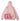 PINK HOODIE WITH CARTOON FIGURES AND WASHABLE HOODED NECK