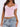PINK LACE-TRIMMED TOP SLIM FIT ROUND NECK Y2K STYLE