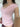 PINK LACE-TRIMMED V-NECK SHORT-SLEEVED SHIRT Y2K CASUAL STYLE