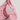 PINK LEATHER MINI SHOULDER BAG WITH HEART-SHAPED MIRROR Y2K STYLE