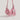 PINK LEATHER MINI SHOULDER BAG WITH HEART-SHAPED MIRROR Y2K STYLE