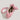 PINK LEATHER MINI SHOULDER BAG WITH HEART-SHAPED MIRROR Y2K STYLE