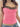 PINK LEOPARD TRIM TANK TOP RETRO CHIC PATCHWORK