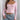 PINK LONG SLEEVE CREW TOP - LOOSE LONG SLEEVE TRENDY ESSENTIAL