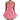 PINK MINI DRESS BOW-TIE SHOULDER STRAPS FLARED SKIRT