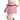 PINK PLAID PLEATED MINI SKIRT WITH STAR BELT