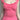 PINK RIBBED HENLEY TOP CONTRAST LACE TRIM