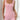 PINK RIBBED ROMPER WITH LACE TRIM SLIM FIT JUMPSUIT