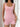 PINK RIBBED ROMPER WITH LACE TRIM SLIM FIT JUMPSUIT
