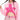 PINK STAR-PATTERNED CROPPED HOODIE FOR WOMEN
