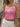 PINK TANK TOP WITH WHITE TRIM AND LETTUCE EDGE DESIGN