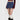PLAID MINI SKIRT: BLUE BROWN CLASS PLAID MINI