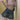 PLEATED DENIM MINI SKIRT SCALLOP FABRIC