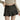 PLEATED LEATHER MINI SKIRT: FAUX LEATHER MINI