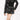 PLEATED MINI VEGAN LEATHER SKIRT ONYX