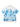 PRINTED RAP BEACH SHIRT AND SHORTS SET IN BLUE AND WHITE PATTERN