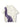 PURPLE AND WHITE COLOR BLOCK T-SHIRT