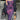 PURPLE FLORAL MESH DRESS WITH CONTRAST LACE LONG LENGTH