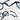 RECTANGLE PLASTIC LENS SUNGLASSES UV400 ANTI-REFLECTIVE FRAME