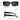 RECTANGULAR SUNGLASSES SILVER ACCENT Y2K FASHION