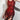 RED AND BLACK MESH BODYCON MAXI DRESS WITH HIGH LEG CUT