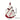 RED AND WHITE SLING BACKPACK NYLON CROSSBODY BAG