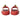 RED APPLE-SHAPED SLIPPERS WITH APPLE CORE DESIGN
