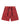 RED ATHLETIC SHORTS WITH MID WAIST AND STRAIGHT LEG DESIGN