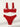 RED BIKINI SEXY SOLID COLOR SWIMSUIT
