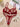 RED BUTTERFLY EMBROIDERY LINGERIE SET DITSY FLORAL