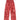 RED CARGO PANTS WITH DRAWSTRING WAIST - MID WAIST WIDE LEG STYLE
