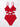RED CRISS-CROSS SWIMSUIT: COMFORTABLE FIT, MEDIUM STRETCH
