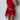 RED CROP TOP AND RUFFLED MINI SKIRT SET - VERSATILE TWO-PIECE SET
