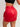RED FAUX LEATHER MINI SKIRT POCKETS
