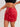 RED FAUX LEATHER MINI SKIRT POCKETS
